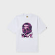 A Bathing Ape Color Camo Ape Head Relaxed Fit Tee white 102817 1