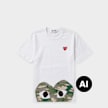 Comme des Garcons Play T-Shirt Red Emblem white 104462 1