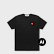 Comme des Garcons Play T-Shirt Double Red Emblem black 104463 1