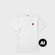 Comme des Garcons Play T-Shirt Double Red Emblem white 104464 1