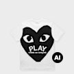 Comme des Garcons Play T-Shirt Black Emblem white 104470 1