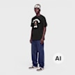 A Bathing Ape College Tee white schwarz 104934 2