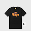 A Bathing Ape Milo On Bape Tee schwarz 104968 1