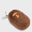 A Bathing Ape Aped Head Faux Fur Keychain bruin 105005 2