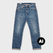 Levi's Red Tab 501 Regular Fit blauw 105791 1