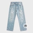 Levi's Red Tab 501 Loose Fit blauw 105808 1