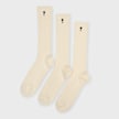 AMI PARIS Pack Three Ami De Coeur Embroidery Socks beige 106032 1