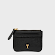 AMI PARIS Paris Zipped Card Holder black 106034 1