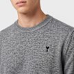 AMI PARIS Crewneck Sweater With ADC gris cendre chine/noir Undefined Color 106042 3