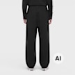 DSM Kei Ninomiya Unisex Pleated Pants Back Pile Knit black Undefinierte Farbe 106794 3