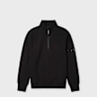 C. P. Company Diagonal Raised Fleece Half Zip Lens Sweater black 106831 1