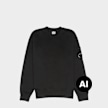 C. P. Company Brushed And Emerized Diagonal Fleece Crewneck black 106833 1