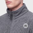 Pas Normal Studios Off-Race Boiled Wool Half-Zip grijs 139185 3