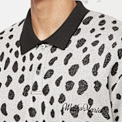 Buy Wacko Maria Leopard Knit Polo-Shirt in grey | 24SS-WMK-KN10
