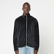 Buy Our Legacy Shrunken Fullzip Polo Velour in grey | M4243SPS at MBCY