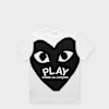 Comme des Garcons Play T-Shirt Black Emblem weiß 104470 1