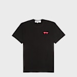 Buy Comme des Garcons Play Play Two Heart T-Shirt in black | AX