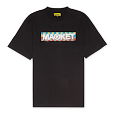 Market MARKET CHECKERED BAR LOGO T-SHIRT black schwarz