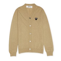 Comme des Garcons Play Play Cardigan Black Heart beige