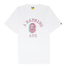 A Bathing Ape Glitch Art College Tee M weiß