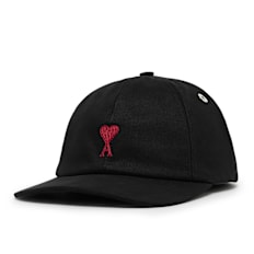 AMI PARIS Red ADC Embroidery Cap zwart