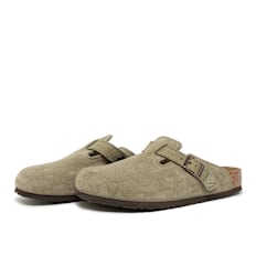 Birkenstock Boston Suede Canvas groen