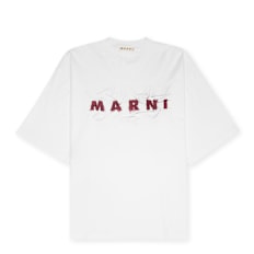 Marni T-Shirt aus Baumwolle white
