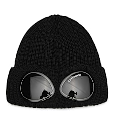 C. P. Company Extra Fine Merino Wool Goggle Beanie schwarz