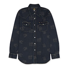 Needles Western Denim Rose Shirt - 8oz blau