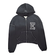 ERL Varsity Oversized Zip-Up Hoodie Knit grey