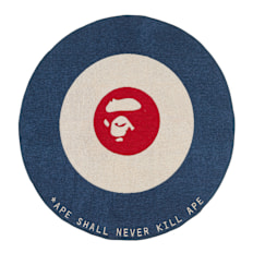 A Bathing Ape Ape Target Rug navy blauw