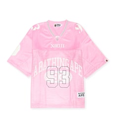 A Bathing Ape Line Camo Multi Logo Relaxed Fit Football Jersey rosa