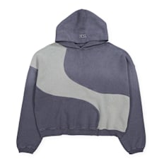 ERL Unisex Wave Hoodie Knit blue