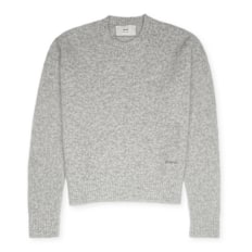 AMI PARIS Wool Knit Alpaca Crewneck Pullover grey