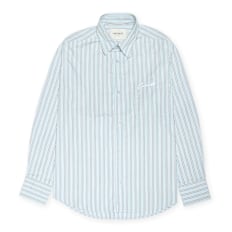 Carhartt WIP W' L/S Grimsby Shirt grimsby stripe, blue fog blue