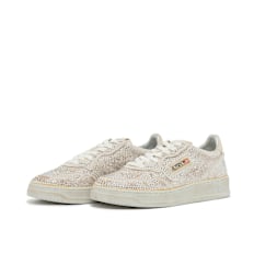 Autry Wmns Medalist Low sue/strass white Undefined Color