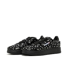 Autry Wmns Medalist Low patent/flower black zwart