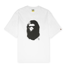 A Bathing Ape Spray Print Ape Head Relaxed Fit Tee #2 M wit