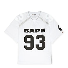 A Bathing Ape Line Camo Jacquard Relaxed Fit Football Jersey M weiß