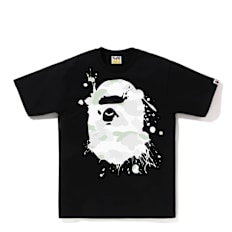 A Bathing Ape City Camo Painting Ape Head Tee M black