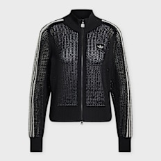 adidas Originals Crochet Zip Trainings Top schwarz