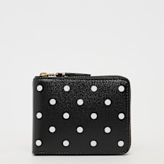 Comme des Garcons Wallet Dots Printed Leather Line black