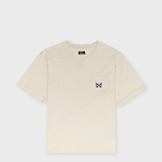 Needles Butterfly embroidered T-shirt beige