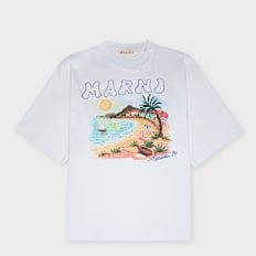 Marni Custom Slim Fit Jersey Crewneck T-Shirt weiß