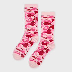 A Bathing Ape ABC Camo Jacquard Socks rosa