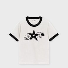 Carhartt WIP Wmns S/S Outlaw Star Ringer T-S white