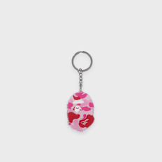 A Bathing Ape ABC Camo Ape Head Acrylic Keychain green Pink