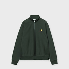 Carhartt WIP Half Zip American Script Sweater green