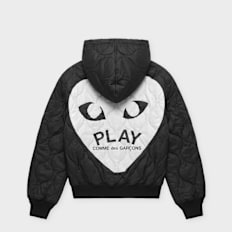Comme des Garcons Play Black Emblem Black Heart Hoodie black