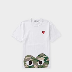 Comme des Garcons Play T-Shirt Red Emblem white